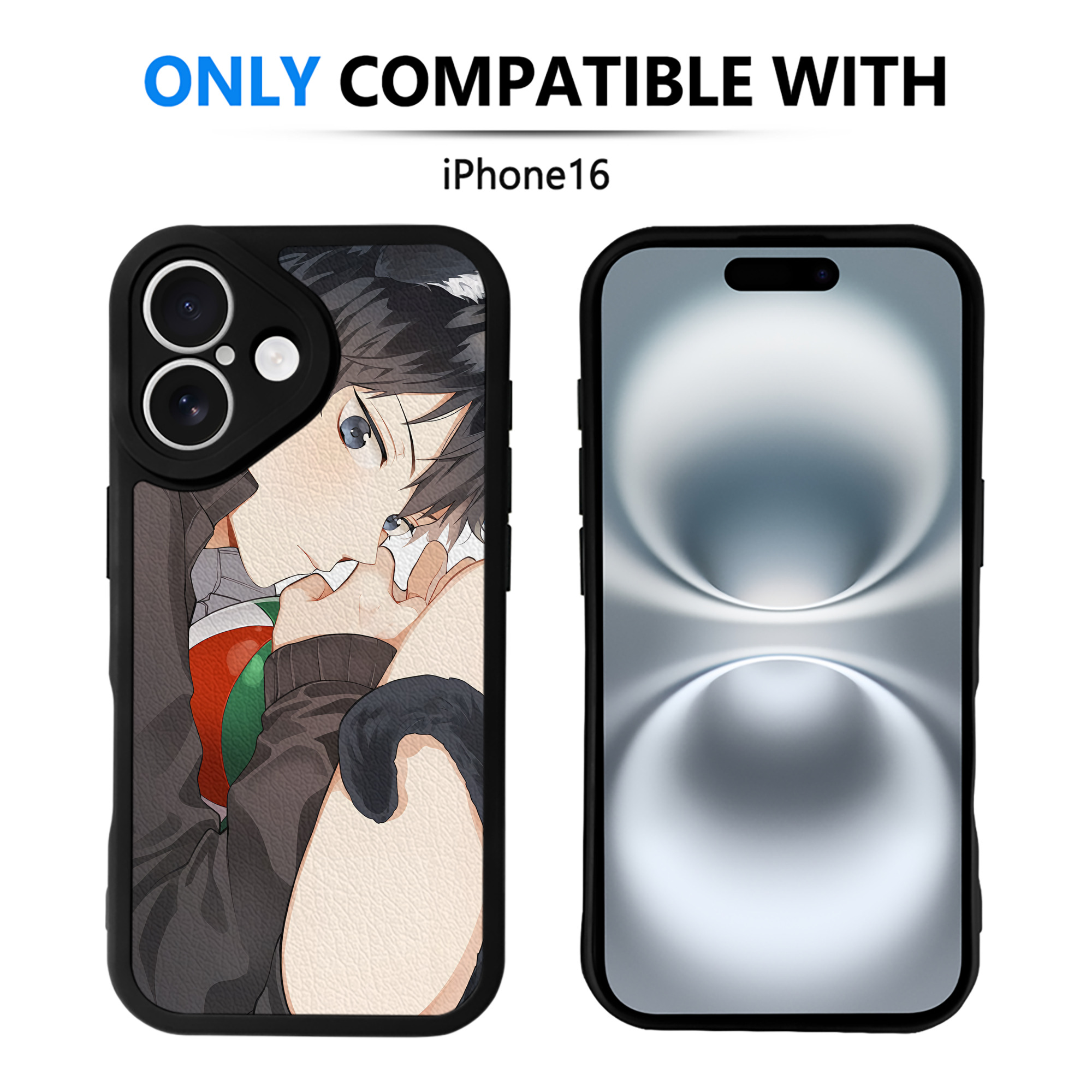 （画像用） ハイキュー!! Haikyu!! 【iPhone 16シリーズ対応】シリコンスマホケース（レザー調） 材質：シリコン